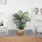 40" Areca Artificial Palm Tree in Boho Chic Handmade Natural Cotton Woven Planter with Tassels UV Resistant (Indoor/Outdoor)